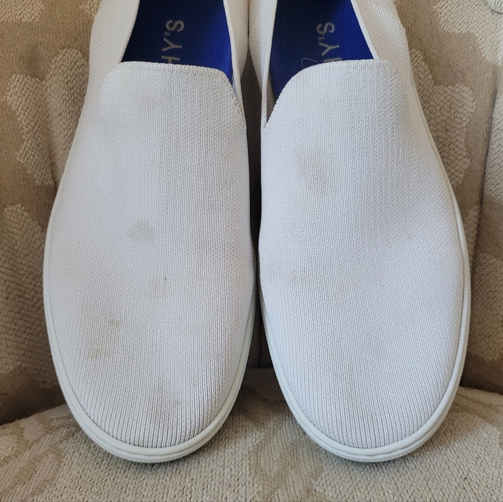 ROTHY'S THE ORIGINAL SLIP ON SNEAKER SHOES BRIGHT WHITE SIZE 9 - Picture 9 of 16